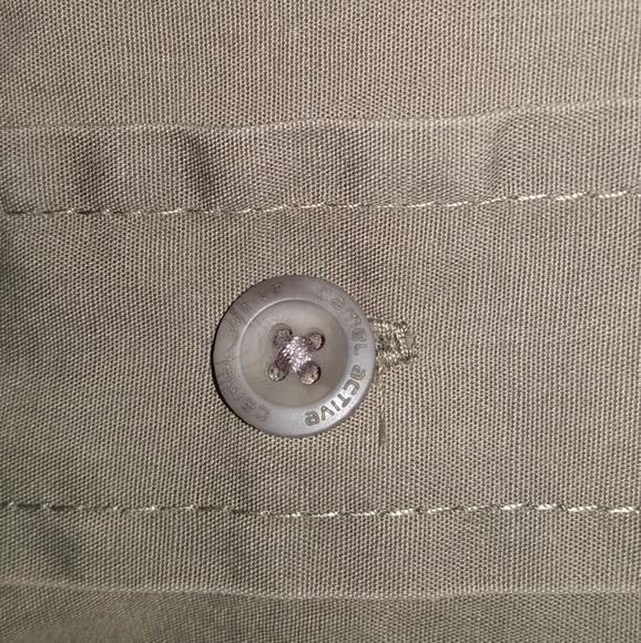 CAMEL ACTIVE Shirt Men XXL Short Sleeve Olive Green 100% Cotton - Picture 7 of 14